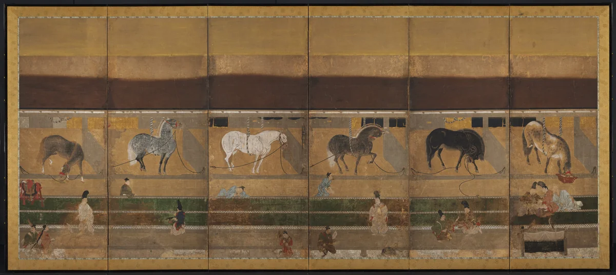 Horse Stable by Unknown, painting, 1500-1525