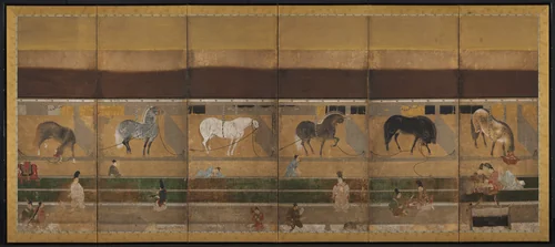 Horse Stable by Unknown, painting, 1500-1525