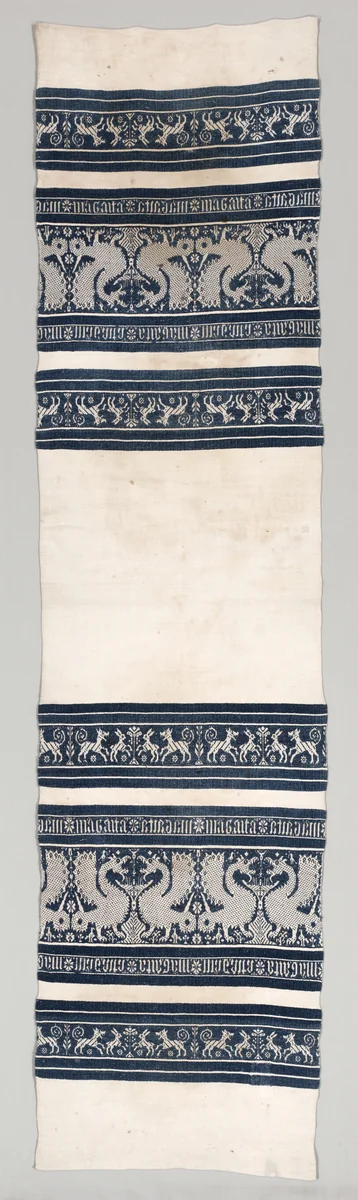 Woven Towel by Unknown, textile, 1400-1499