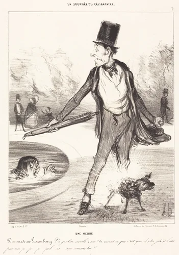 Une heure by Honoré Daumier, print, 1839