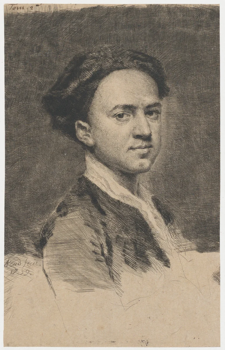 Self-Portrait by Arthur Pond, print, 1739