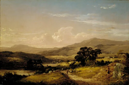 Near Squam Lake, New Hampshire by David Johnson, artwork, 1856