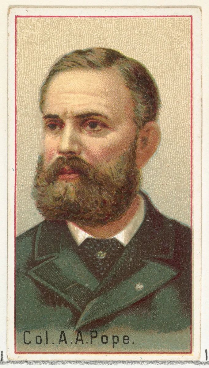 Colonel A. A. Pope, printer's sample for the World's Inventors souvenir album (A25) for Allen & Ginter Cigarettes by Allen & Ginter, print, 1888