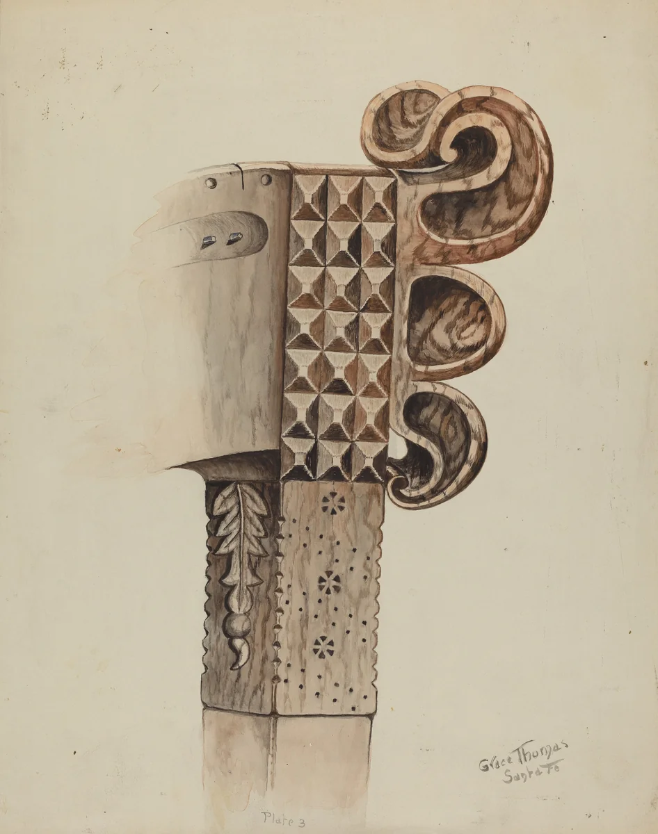 Harp by Grace Thomas, index of american design, 1939