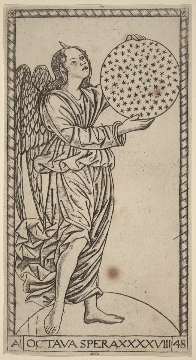 Octava Spera (Eighth Sphere) by Master of the S-Series Tarocchi, print, 1470