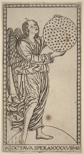 Octava Spera (Eighth Sphere) by Master of the S-Series Tarocchi, print, 1470