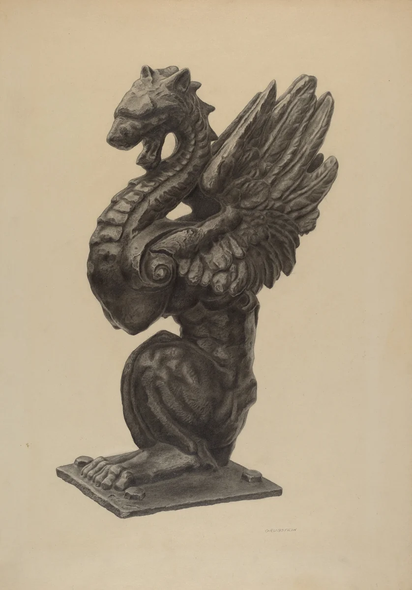 Newel Figure by Milton Grubstein, index of american design, 1939