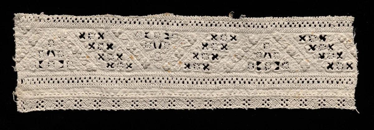 Needlepoint (Cutwork and Drawnwork) Lace Insertion by Unknown, textile, 1500-1599