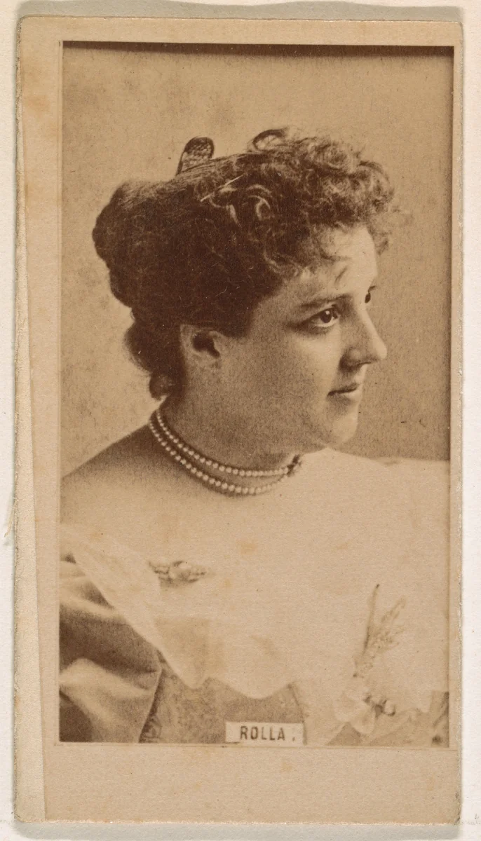 Miss Rolla, from the Actresses series (N245) issued by Kinney Brothers to promote Sweet Caporal Cigarettes by Kinney Brothers Tobacco Company, photograph, 1890