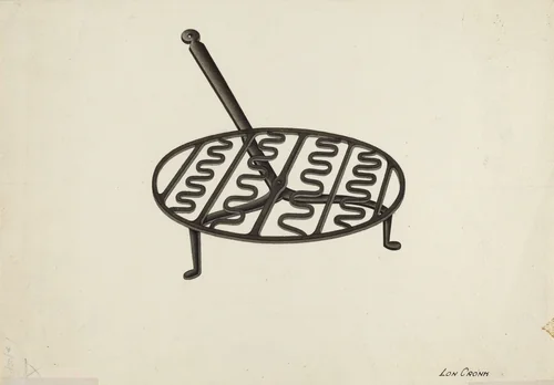 Trivet by Lon Cronk, index of american design, 1935-1942