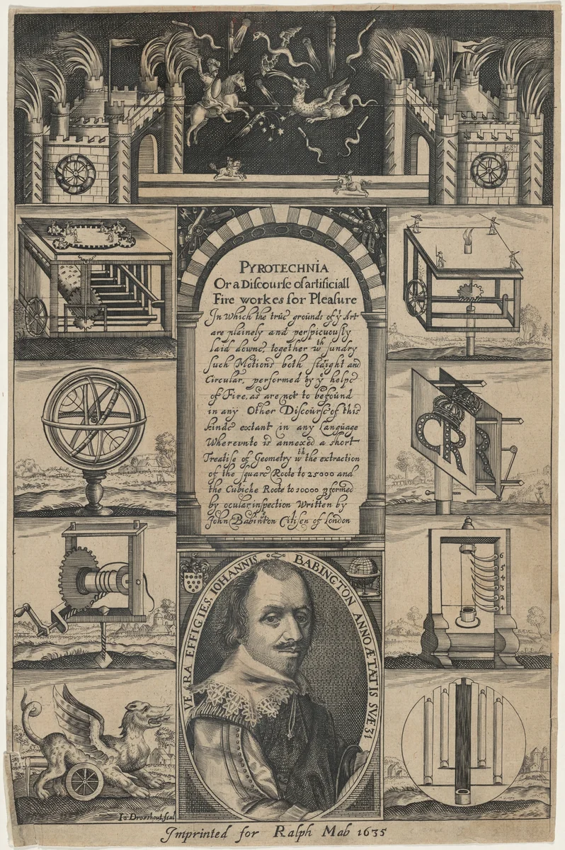 Pyrotechnia by John Droeshout, print, 1635