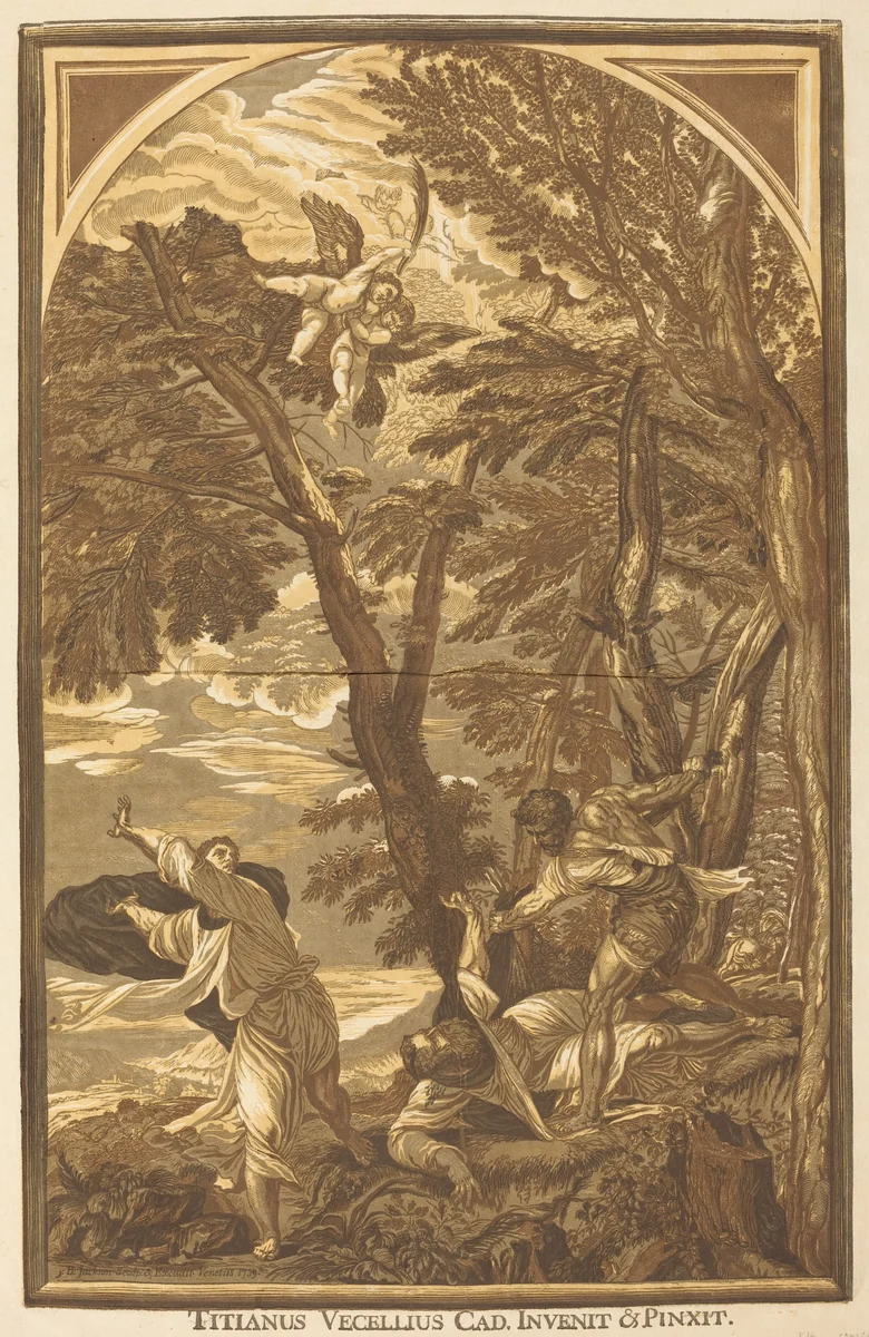 The Death of Saint Peter Martyr by John Baptist Jackson
Titian, print, 1701-1780