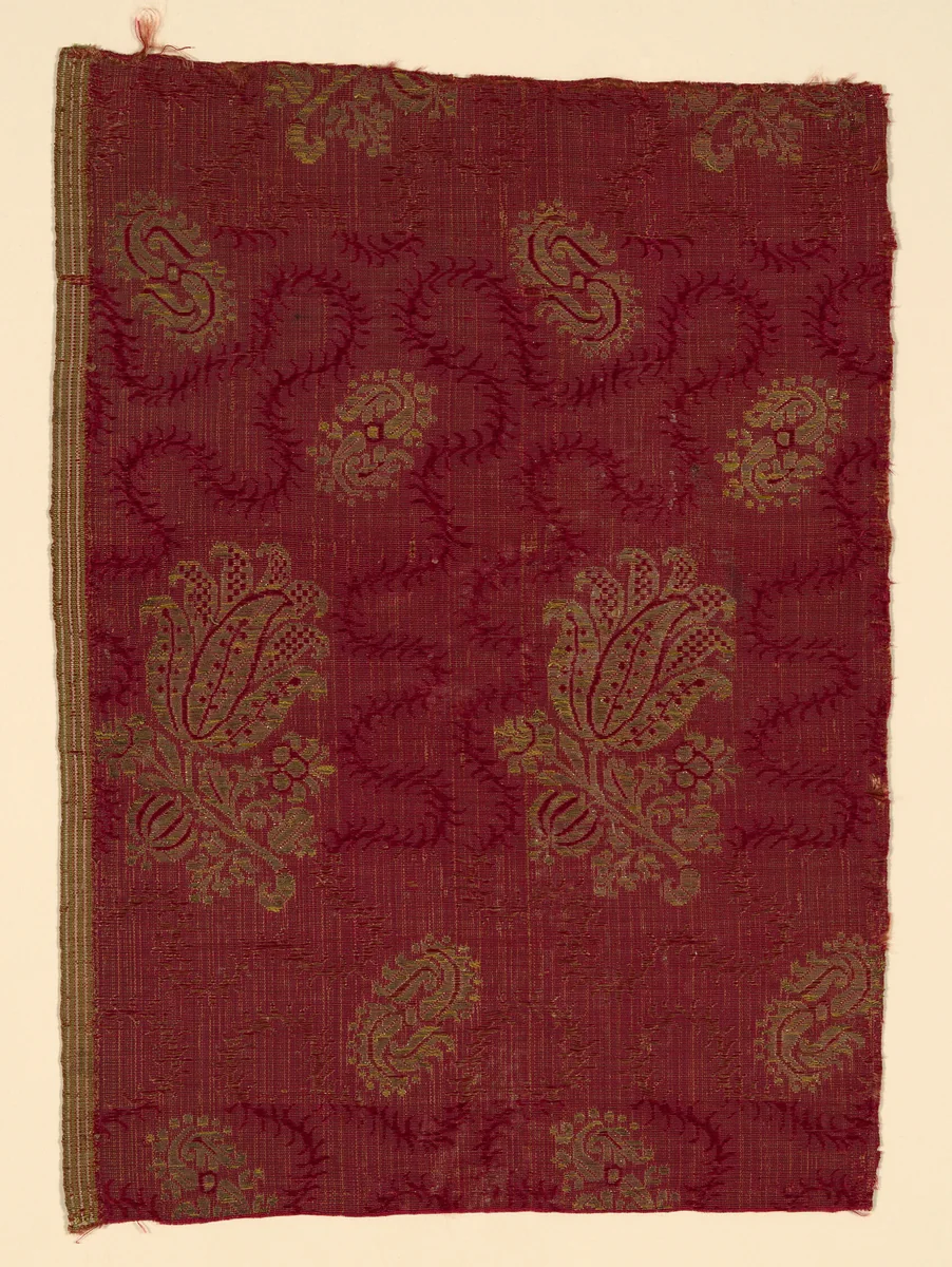 Fragment by Italy, textile, 1650-1700
