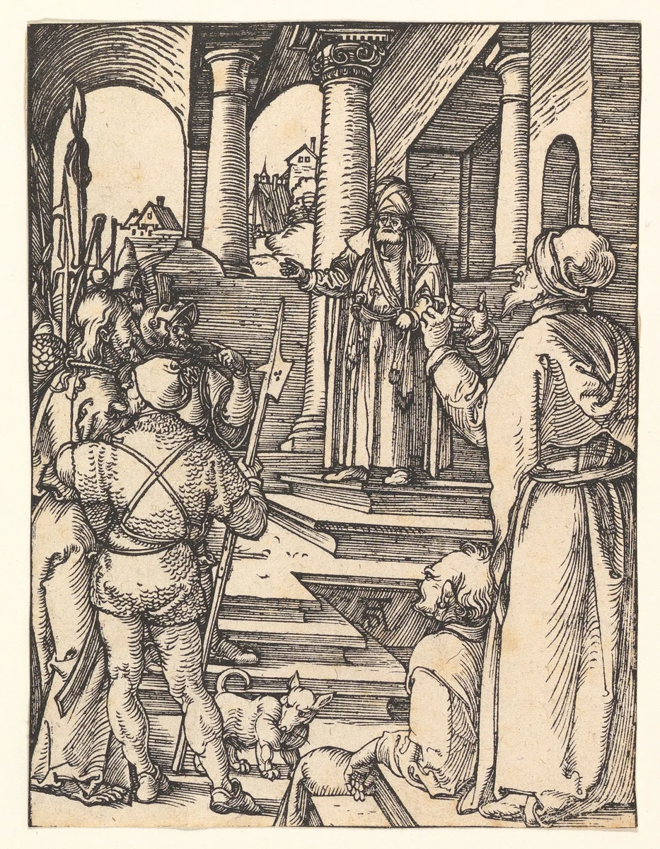 Christ Before Pilate, from "The Small Passion" by Albrecht Dürer, print, 1508-1509