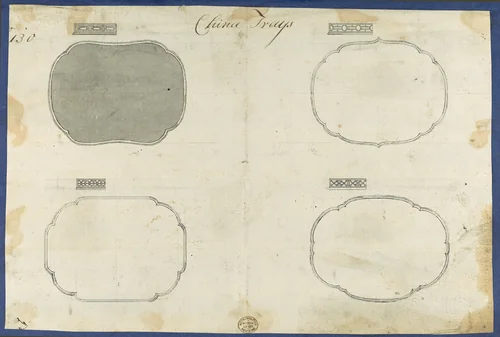 China Trays, from Chippendale Drawings, Vol. II by Thomas Chippendale, drawing, 1754