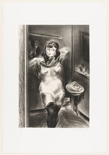 Girl Dressing by Yasuo Kuniyoshi, print, 1928