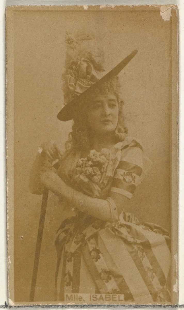Mlle. Isabel, from the Actors and Actresses series (N145-8) issued by Duke Sons & Co. to promote Duke Cigarettes by W. Duke, Sons & Co., photograph, 1890-1895