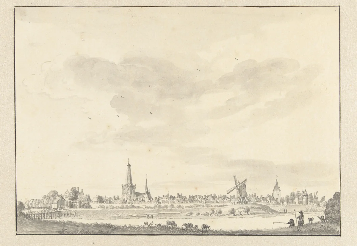 Gezicht op Doetinchem by Jan de Beijer, drawing, 1743