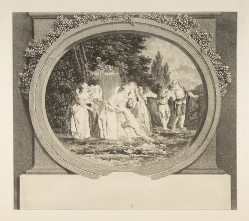 Jeu de Societe dans un Parc by Jean Honoré Fragonard, print, 1745-1806
