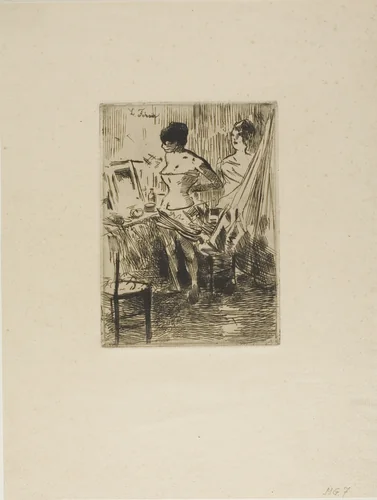 Dancers in their Dressing Room by Jean-Louis Forain, print, 1871-1881