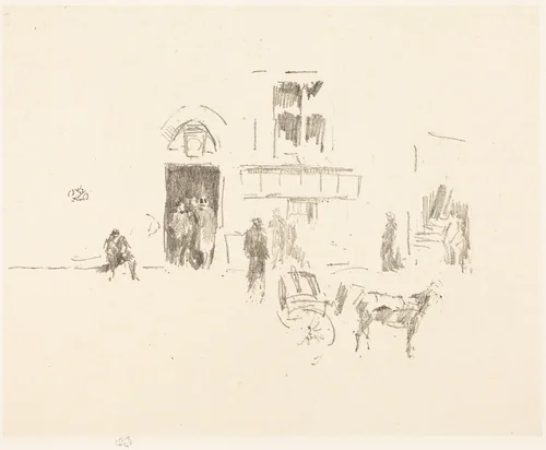 Gaiety Stage Door by James McNeill Whistler, print, 1879-1887