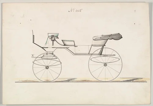 Design for Vis-à-vis, no. 605 by Brewster & Co., drawing, 1850-1870