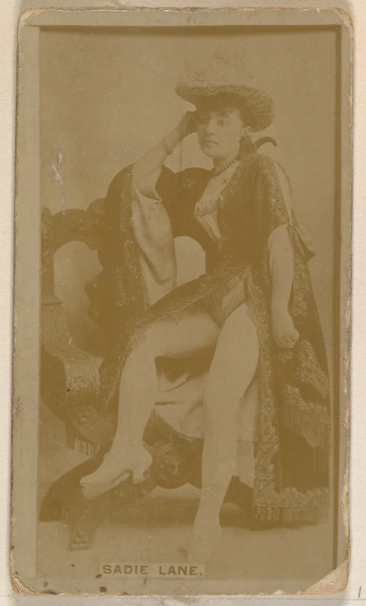 Sadie Lane, from the Actresses series (N245) issued by Kinney Brothers to promote Sweet Caporal Cigarettes by Kinney Brothers Tobacco Company, photograph, 1890