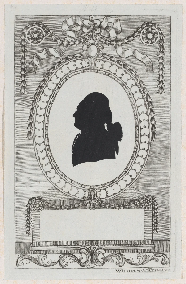 Silhouette of Graf Coreth by Wilhelm Ackermann, print, 1784-1834