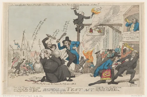 Repeal of the Test Act by Thomas Rowlandson, print, 1790
