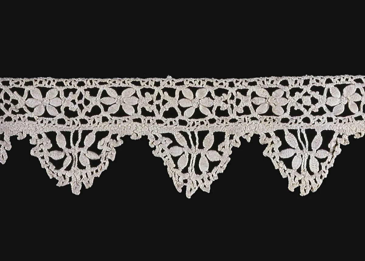 Fragment (Border) by Italy, textile, 1601-1625