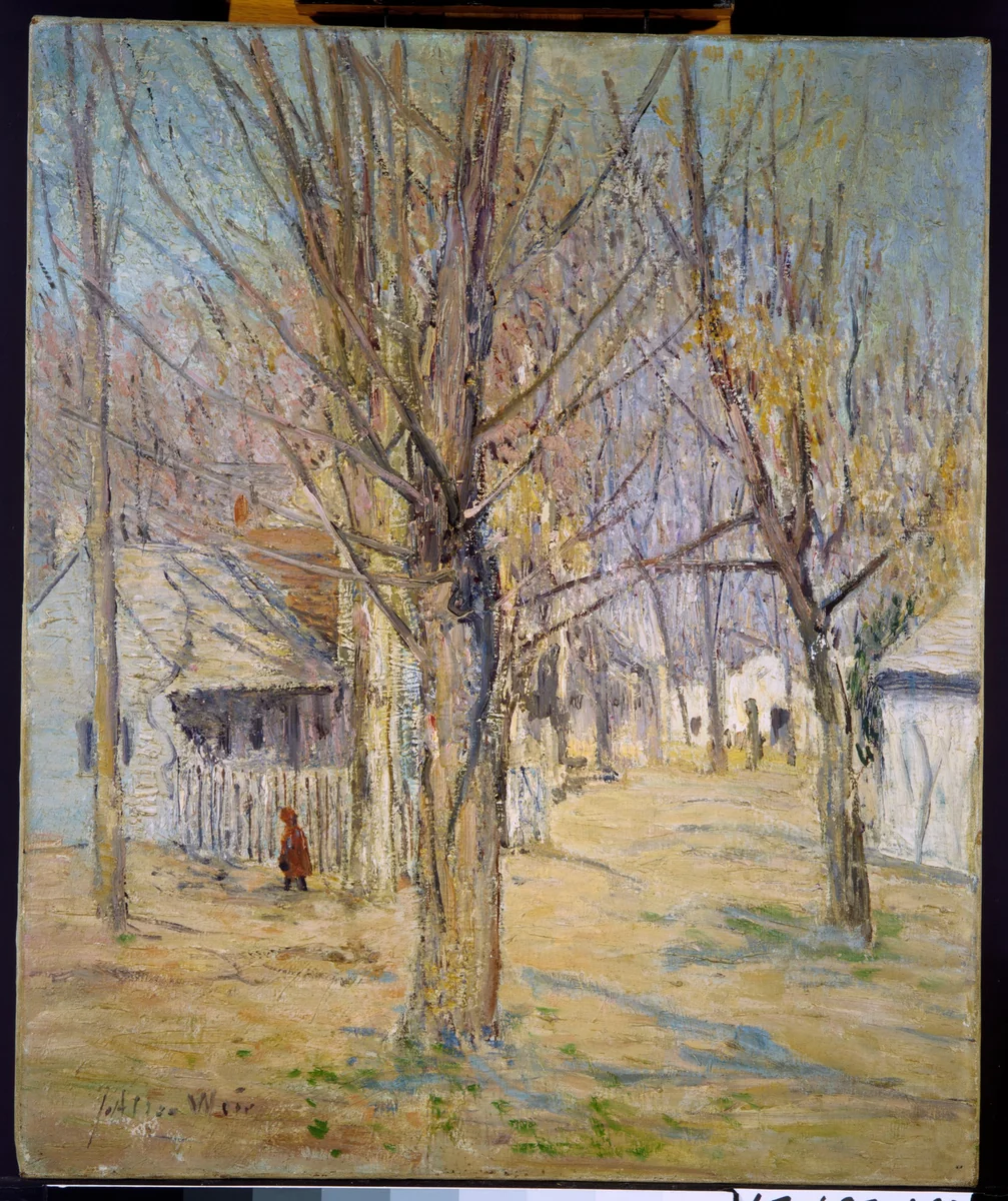 Connecticut Village (Going to School) by Julian Alden Weir, artwork, 1892-1901