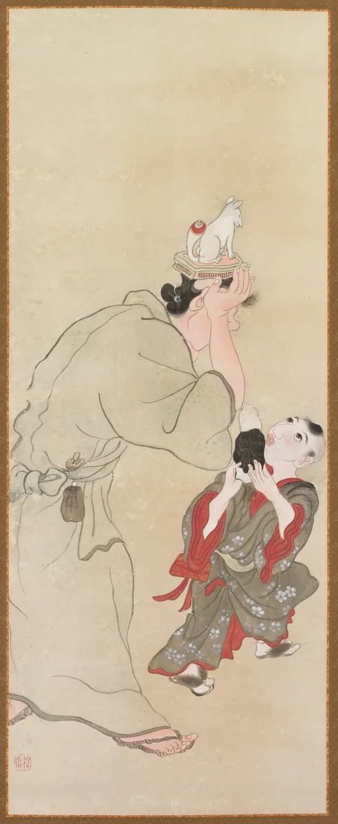 Genre Figures by Takebe Sōchō, painting, 1811-1821
