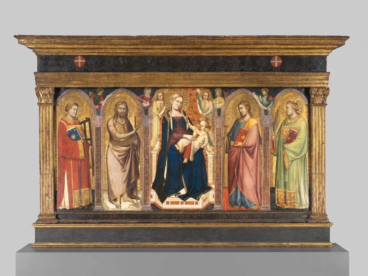 Madonna and Child Enthroned with Saints by Taddeo Gaddi, painting, 1335-1485