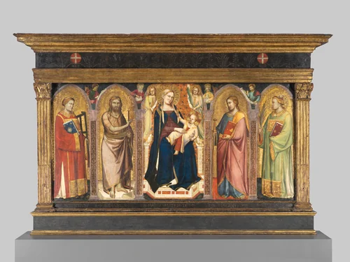 Madonna and Child Enthroned with Saints by Taddeo Gaddi, painting, 1335-1485