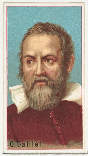 Galileo Galilei, printer's sample for the World's Inventors souvenir album (A25) for Allen & Ginter Cigarettes by Allen & Ginter, print, 1888