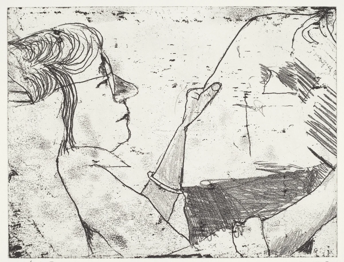 Reading by Richard Diebenkorn, print, 1990