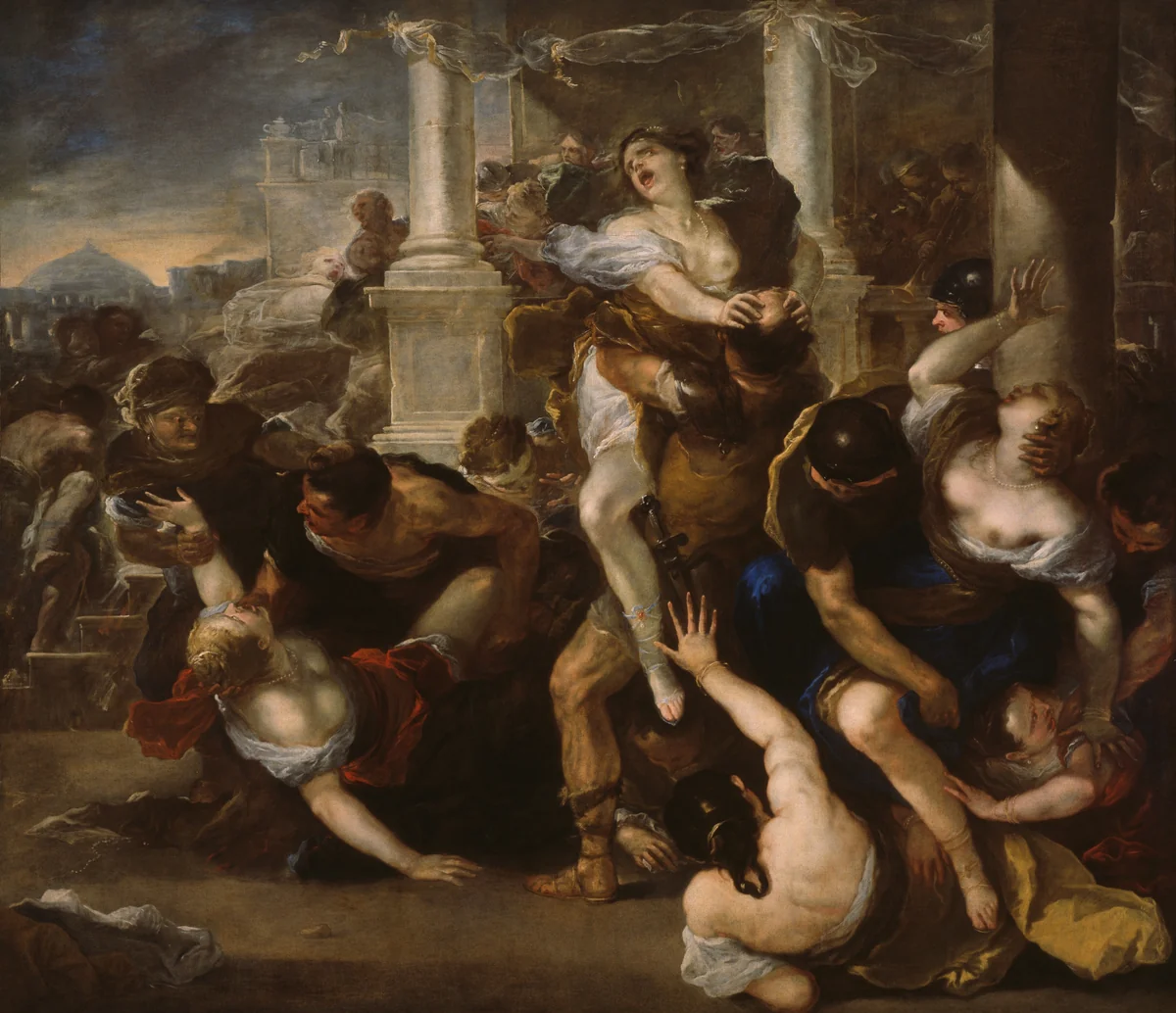 The Abduction of the Sabine Women by Luca Giordano, painting, 1670-1680