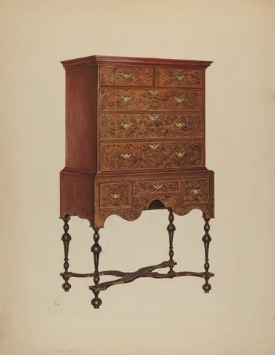 Highboy by Charles Squires, index of american design, 1938