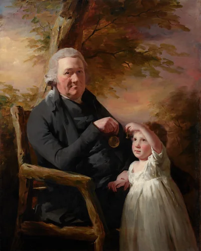 John Tait and His Grandson by Henry Raeburn, painting, 1793-1800