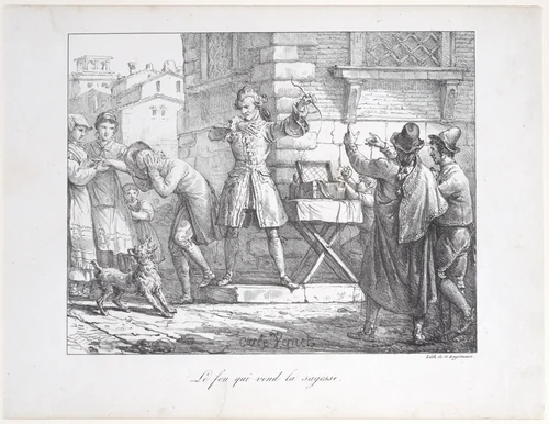 The Fool Who Sells Wisdom by Antoine Charles Horace Vernet, print, 1813-1823