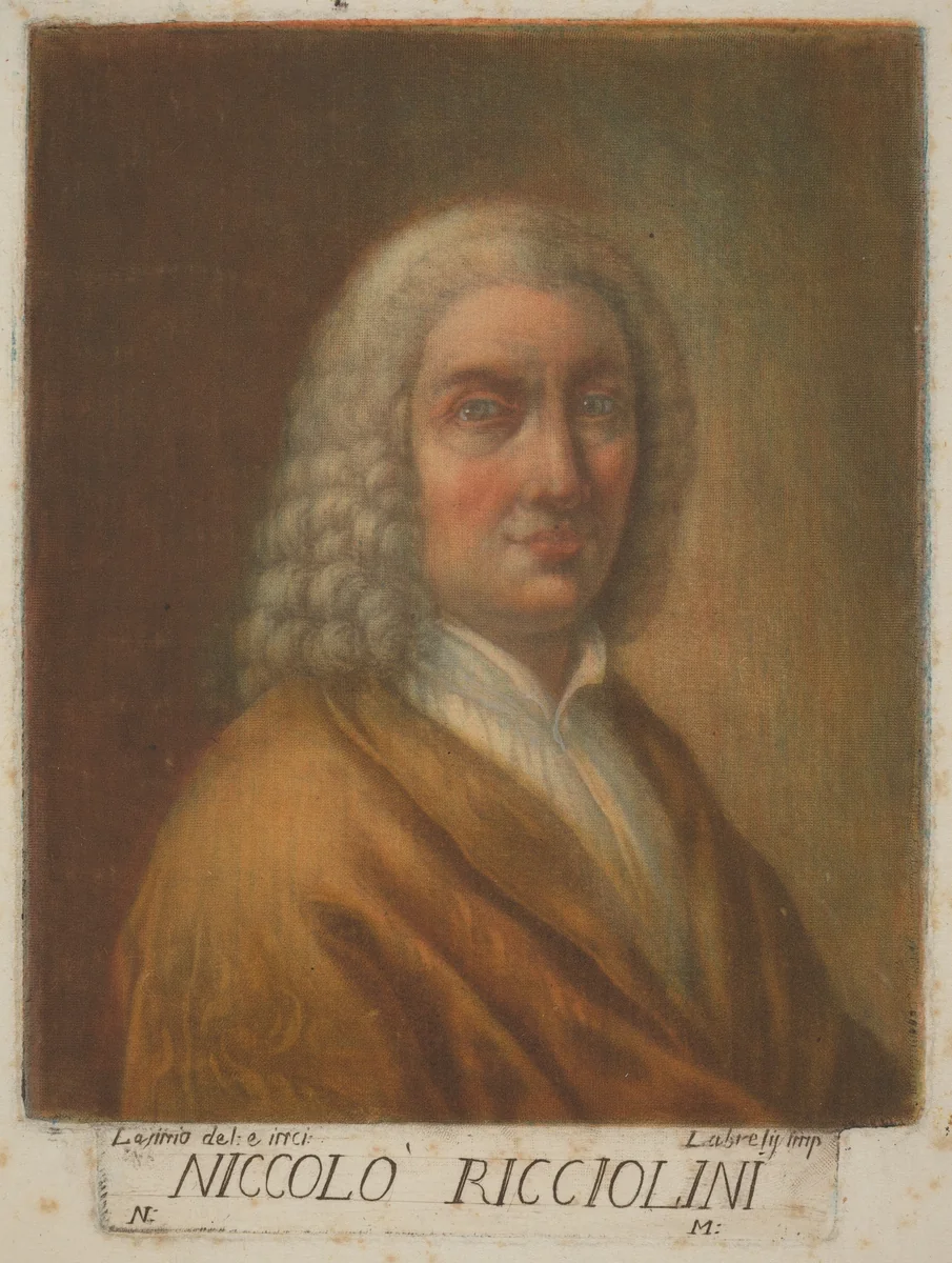 Niccolo Ricciolini by Carlo Lasinio; Nicolò Ricciolini, print, 1789