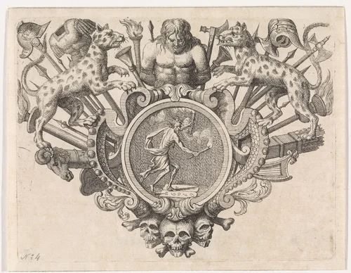 Furie vertreedt de tafelen der wet by Caspar Luyken, print, 1705