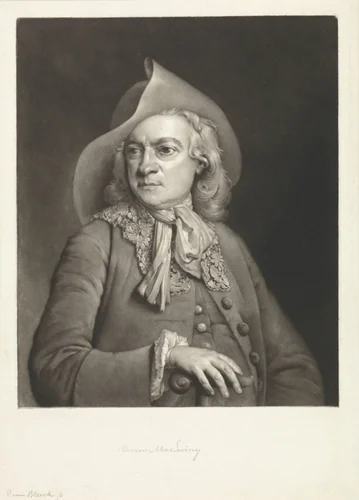 Portret van Owen MacSwiny by Pieter van Bleeck, print, 1749