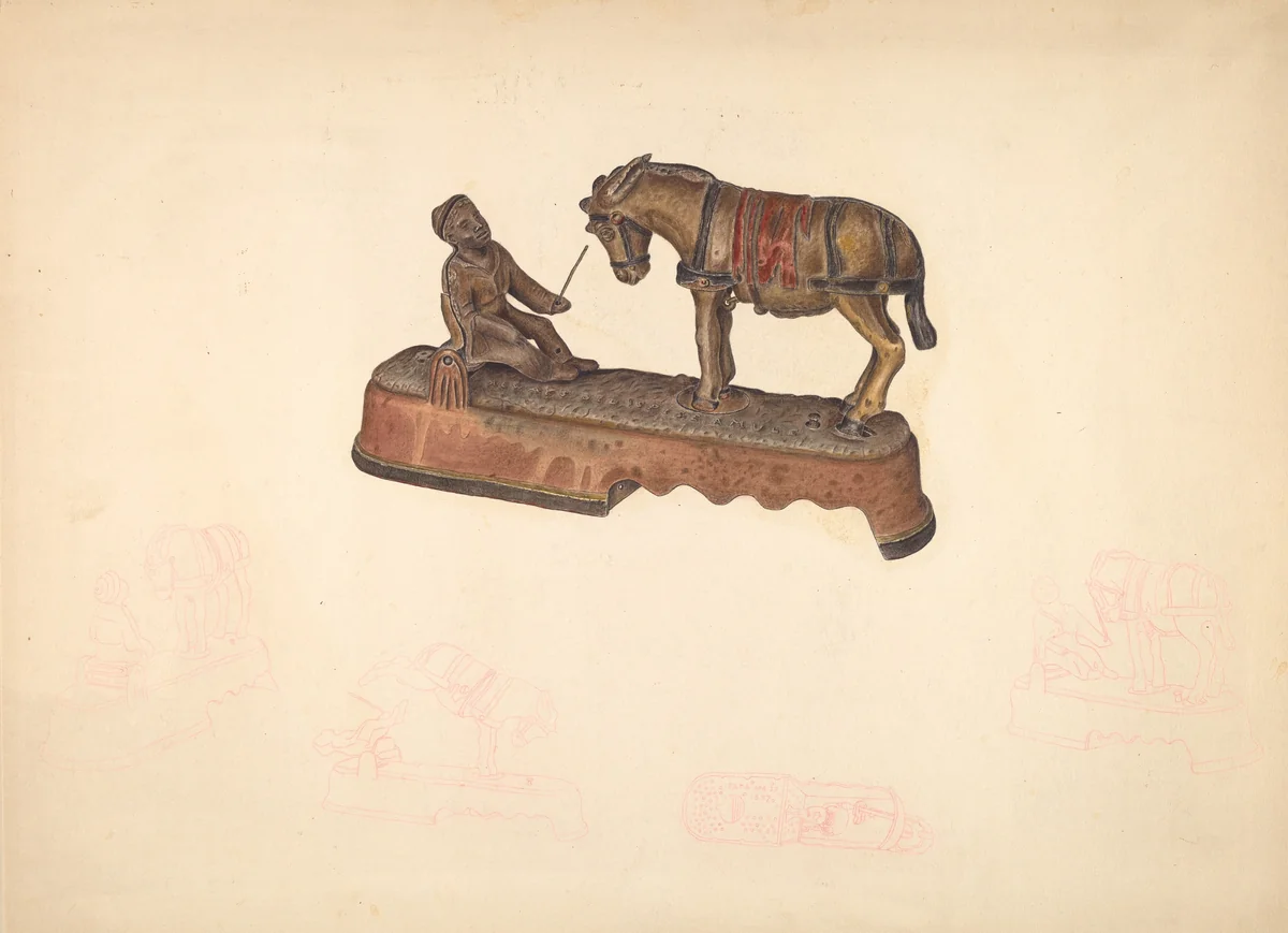 Toy Bank: Mule by American 20th Century, index of american design, 1941