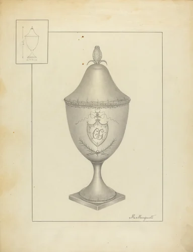 Silver Sugar Bowl by Matthew Mangiacotti, index of american design, 1937