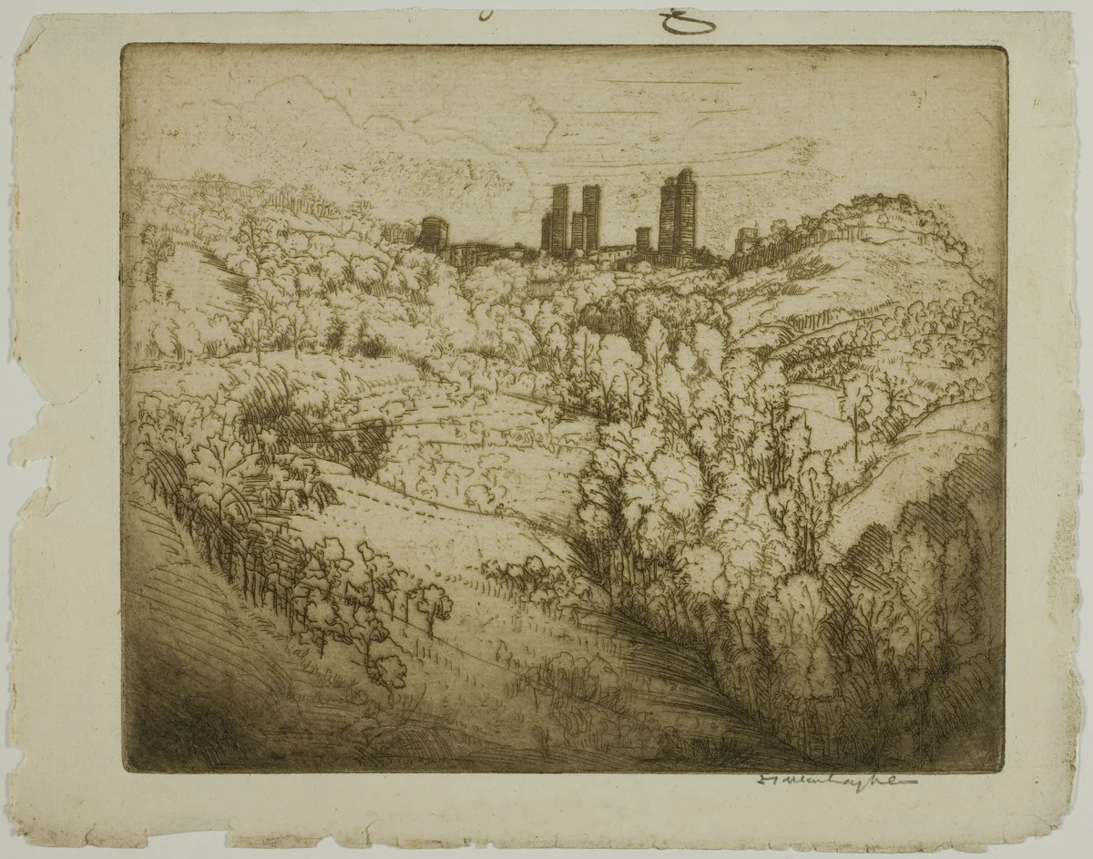 The Hill City by Donald Shaw MacLaughlan, print, 1909