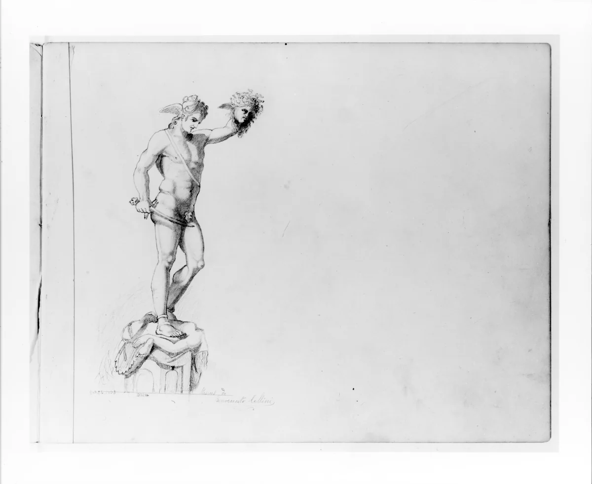 Perseus (from Sketchbook) by John Quincy Adams Ward, artwork, 1857-1860