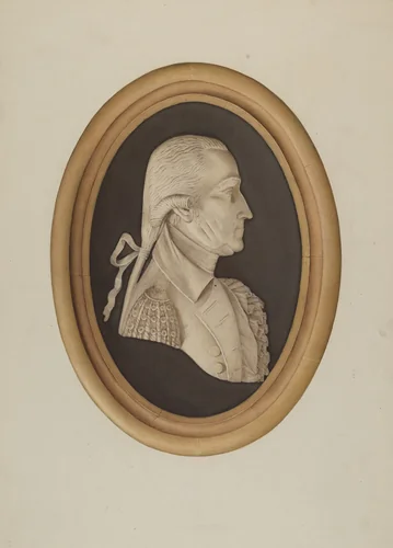 Bust of Washington by Jane Iverson, index of american design, 1935-1942