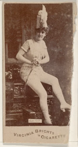 Kate Uart, from the Actors and Actresses series (N45, Type 1) for Virginia Brights Cigarettes by Allen & Ginter, photograph, 1885-1891