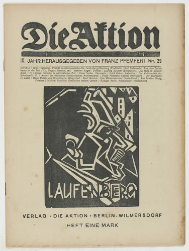 Die Aktion, vol. 9, no. 29 by Willi Tegtmeier, periodical, 1919